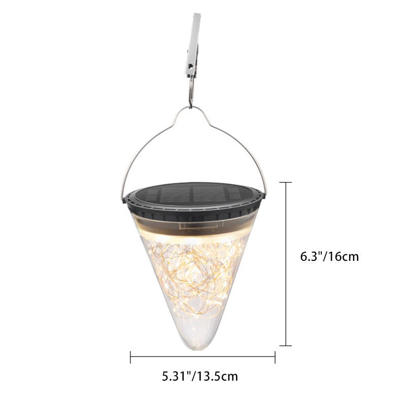 Contemporary Creative Solar Waterproof Cone PE Silicone LED Outdoor Light For Outdoor