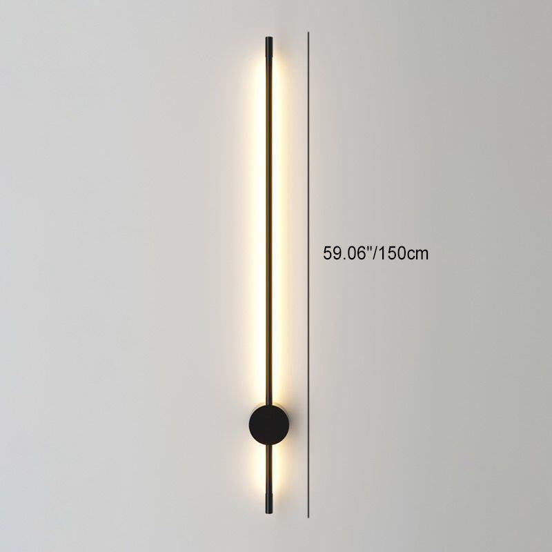 Modern Art Deco Long Stick Iron Aluminum Silicone LED Wall Sconce Lamp For Living Room