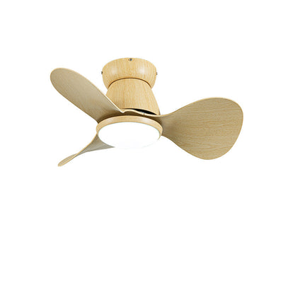 Contemporary Nordic Three Fan Blades Hardware Plastic Acrylic Downrods Ceiling Fan Light For Living Room