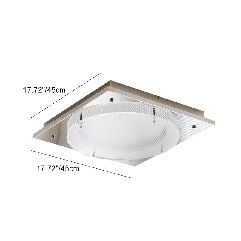 Modern Simplicity Square Hardware Acrylic Iron LED Flush Mount Ceiling Light For Bedroom