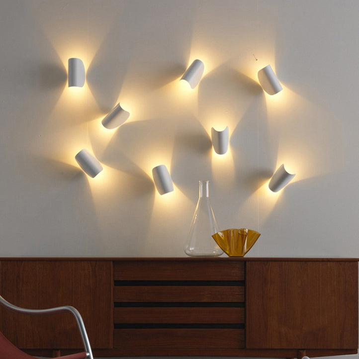 Modern Minimalist Round Free Adjustment Aluminum Hardware 1 - Light Wall Sconce Lamp For Hallways