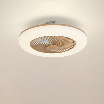 Moderne Luxus Runde Kristall ABS Fan Blade LED Semi-Flush Mount Deckenventilator Licht Wohnzimmer 