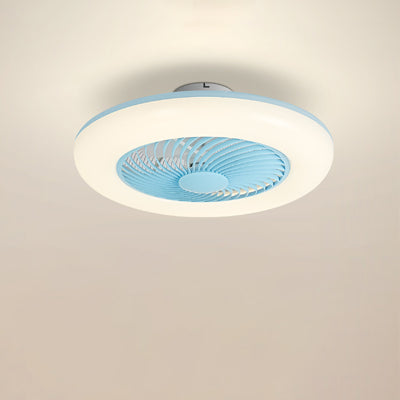 Moderne Luxus Runde Kristall ABS Fan Blade LED Semi-Flush Mount Deckenventilator Licht Wohnzimmer 