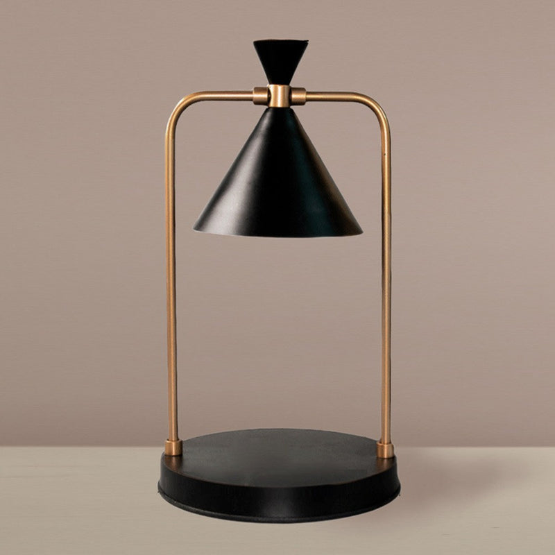 Contemporary Retro Iron Cone Shade Steel Base 1 - Light Melting Wax Table Lamp For Bedroom