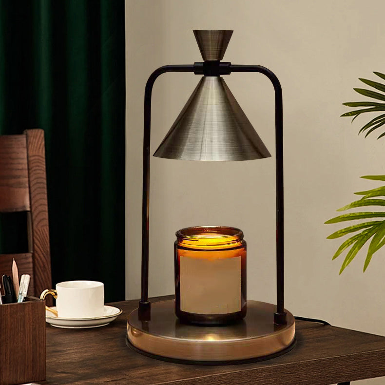 Contemporary Retro Iron Cone Shade Steel Base 1 - Light Melting Wax Table Lamp For Bedroom