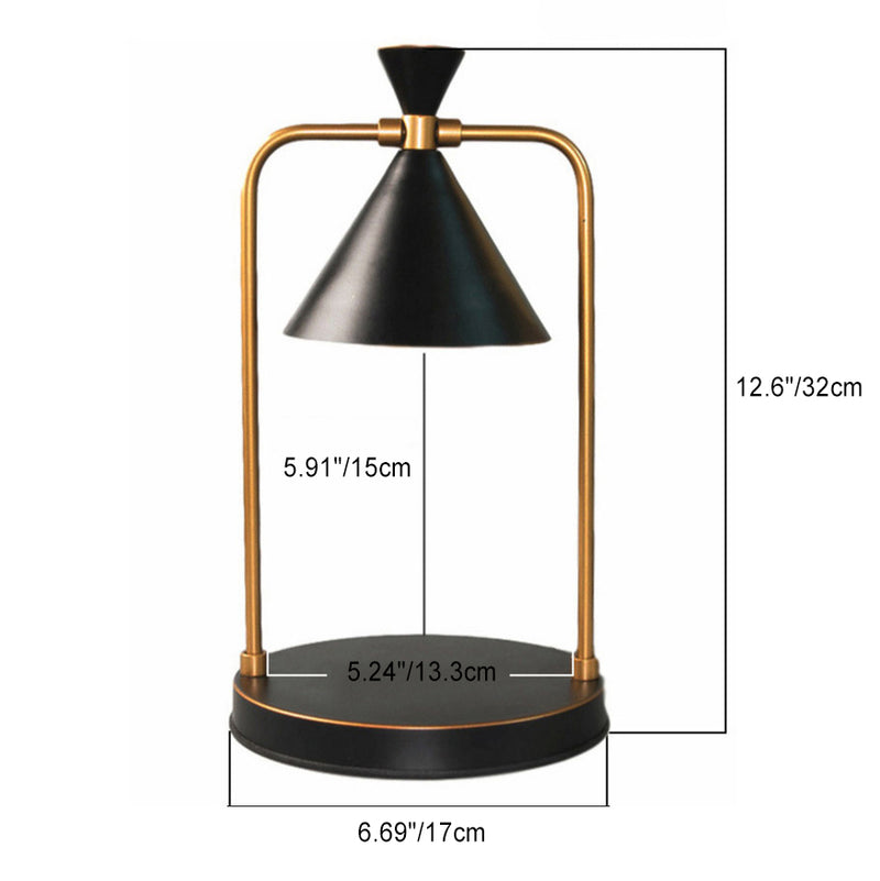 Contemporary Retro Iron Cone Shade Steel Base 1 - Light Melting Wax Table Lamp For Bedroom