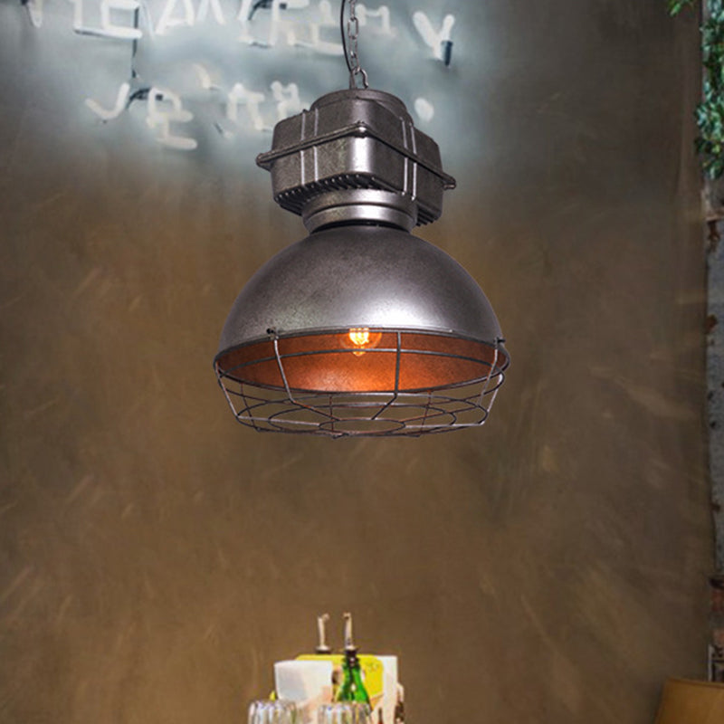 Contemporary Industrial Semicircle Stainless Steel Aluminum 1 - Light Pendant Light For Dining Room