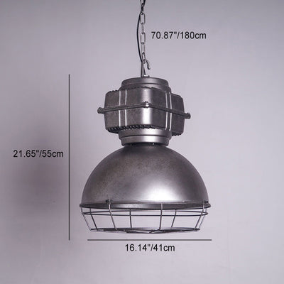 Contemporary Industrial Semicircle Stainless Steel Aluminum 1 - Light Pendant Light For Dining Room