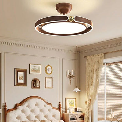 Contemporary Retro Round Dome Acrylic Iron LED Semi-Flush Mount Ceiling Light For Bedroom