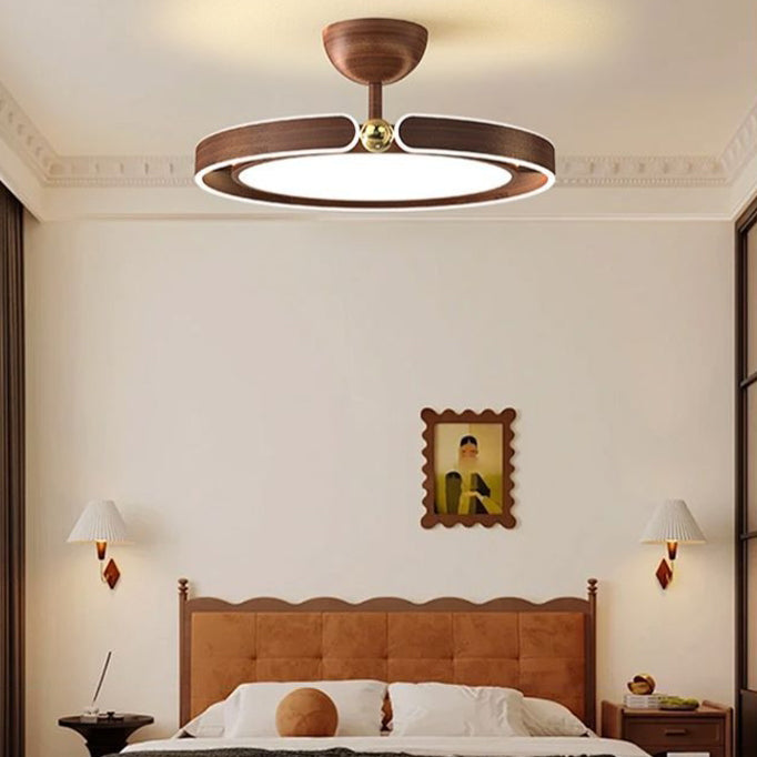 Contemporary Retro Round Dome Acrylic Iron LED Semi-Flush Mount Ceiling Light For Bedroom