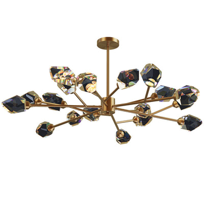 Modern Luxury Irregular Crystal Blocks Copper 6/9/12/15/18 - Light Chandelier For Living Room