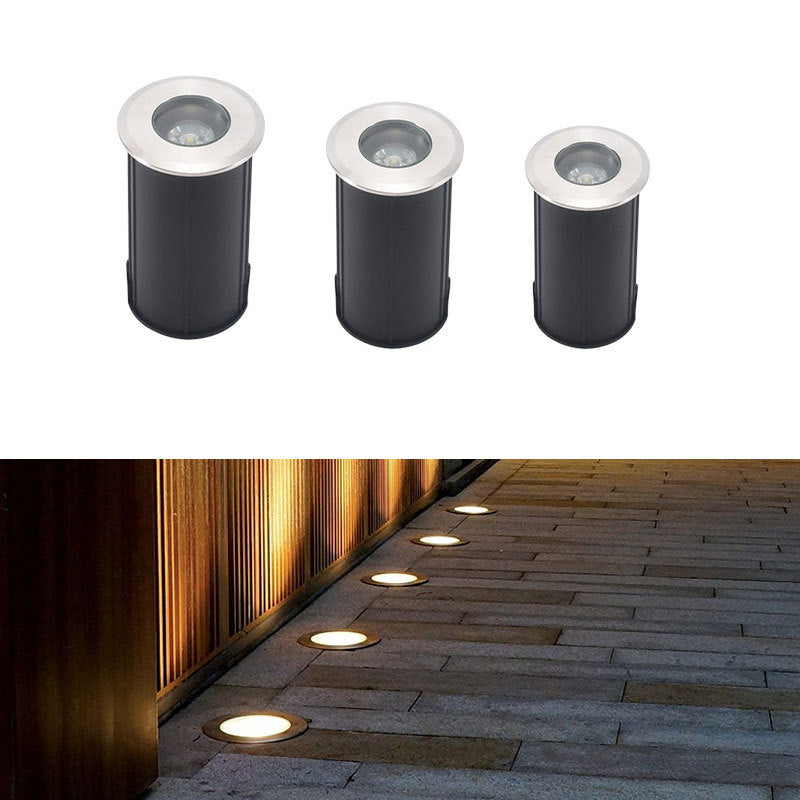 Modern Simplicity Cylinder Waterproof Stainless Steel Plastic Glass LED Buried Landscape Lighting Outdoor Light For Hallways