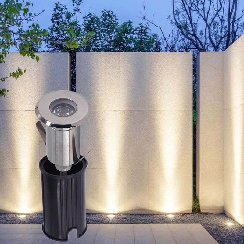 Modern Simplicity Cylinder Waterproof Stainless Steel Plastic Glass LED Buried Landscape Lighting Outdoor Light For Hallways