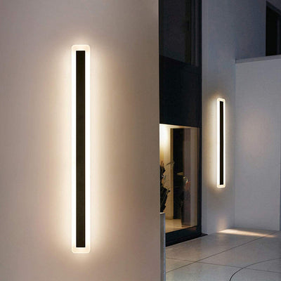 Modern Minimalist Waterproof Long Stick Iron Acrylic LED Wall Sconce Lamp For Outdoor Patio