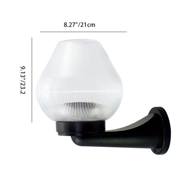 Modern Minimalist Polystyrene UV PC Oval Waterproof 1 - Light Wall Sconce Lamp For Outdoor Patios