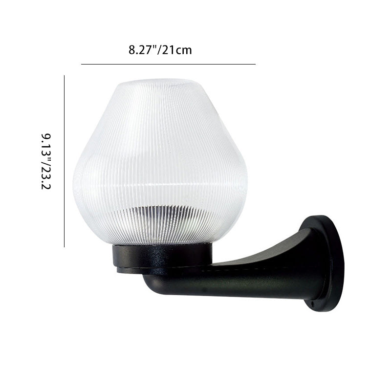 Modern Minimalist Polystyrene UV PC Oval Waterproof 1 - Light Wall Sconce Lamp For Outdoor Patios