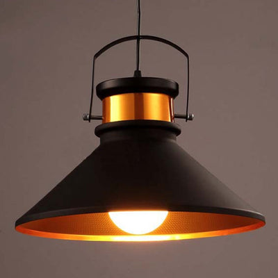 Contemporary Industrial Full Iron Lampshade Hardware 1 - Light Pendant Light For Dining Room