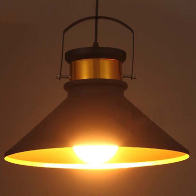 Contemporary Industrial Full Iron Lampshade Hardware 1 - Light Pendant Light For Dining Room