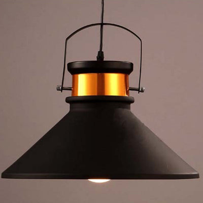 Contemporary Industrial Full Iron Lampshade Hardware 1 - Light Pendant Light For Dining Room