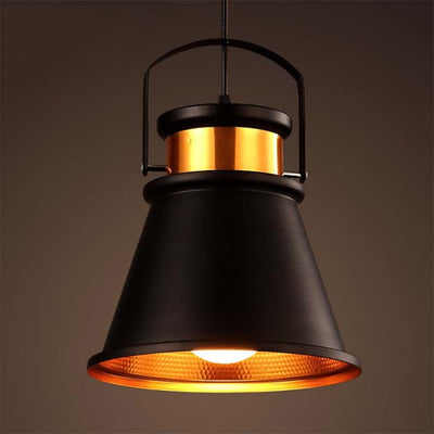 Contemporary Industrial Full Iron Lampshade Hardware 1 - Light Pendant Light For Dining Room