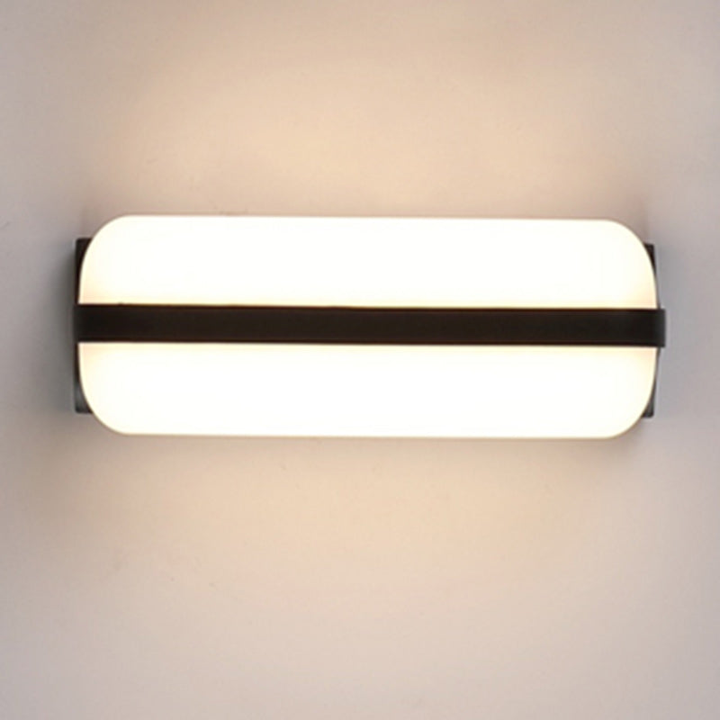 Modern Art Deco Waterproof Cylinder Aluminum PC LED Wall Sconce Lamp For Outdoor Patio