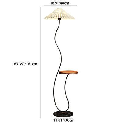 Zeitgenössische nordische Regenschirmstoff Eisen 1 - Licht Stehende Stehlampe für Wohnzimmer 