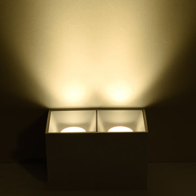 Modern Minimalist Square Cube Aluminum Lampshade Downlight LED Flush Mount Ceiling Light For Living Room