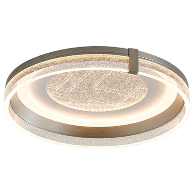 Contemporary Luxury Round Acrylic Iron Aluminum LED Flush Mount Ceiling Light For Bedroom