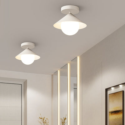 Moderne Einfachheit Runde Quadratische Acryl Eisen LED Semi-Flush Mount Deckenleuchte für Flure 