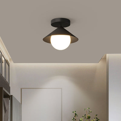 Moderne Einfachheit Runde Quadratische Acryl Eisen LED Semi-Flush Mount Deckenleuchte für Flure 