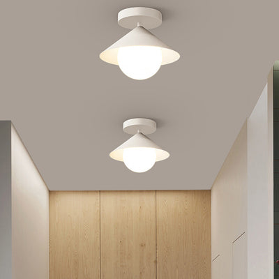 Moderne Einfachheit Runde Quadratische Acryl Eisen LED Semi-Flush Mount Deckenleuchte für Flure 