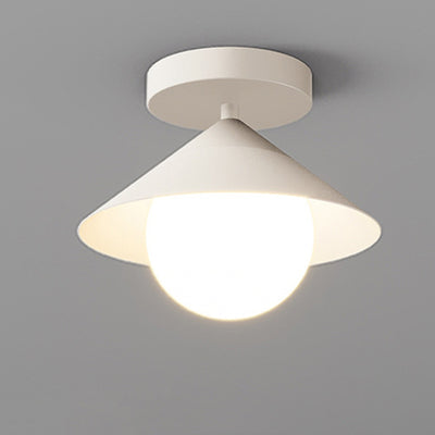 Moderne Einfachheit Runde Quadratische Acryl Eisen LED Semi-Flush Mount Deckenleuchte für Flure 