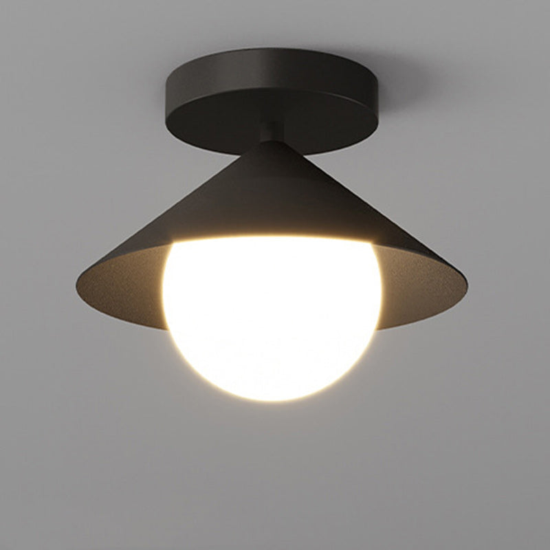 Moderne Einfachheit Runde Quadratische Acryl Eisen LED Semi-Flush Mount Deckenleuchte für Flure 