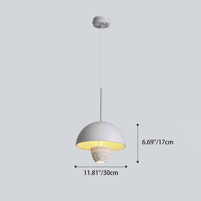 Pantalla de lámpara acrílica semicircular nórdica contemporánea de aluminio LED colgante para dormitorio 