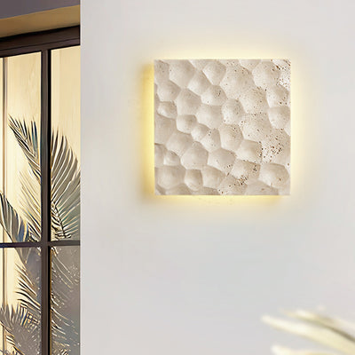 Lámpara Aplique de Pared LED Impermeable de Aluminio Cuadrado Redondo de Estilo Art Deco Moderno para Pasillos 