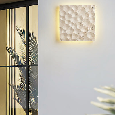 Lámpara Aplique de Pared LED Impermeable de Aluminio Cuadrado Redondo de Estilo Art Deco Moderno para Pasillos 