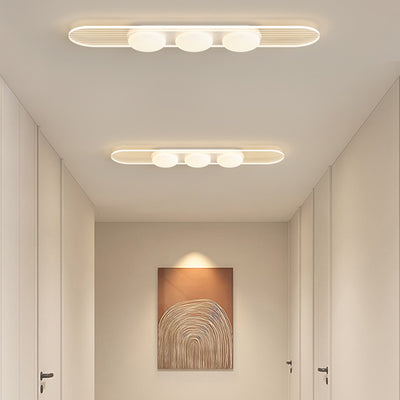 Zeitgenössische nordische Massivholz-Acryl-runde LED-Unterputz-Deckenleuchte für Schlafzimmer 