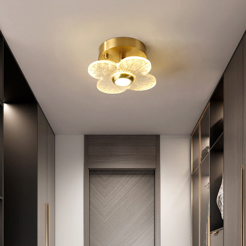 Moderne Einfachheit Runde Quadratische Acryl Eisen LED Semi-Flush Mount Deckenleuchte für Flure 