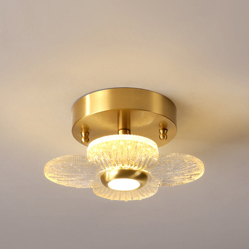 Moderne Einfachheit Runde Quadratische Acryl Eisen LED Semi-Flush Mount Deckenleuchte für Flure 