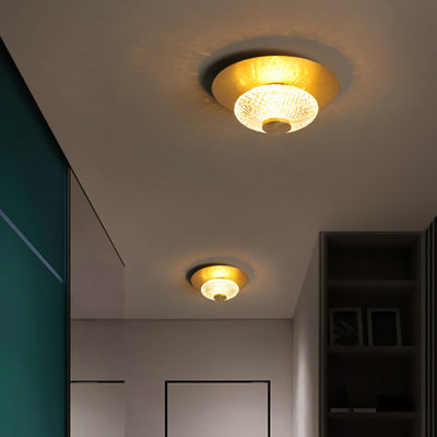 Moderne Einfachheit Runde Quadratische Acryl Eisen LED Semi-Flush Mount Deckenleuchte für Flure 