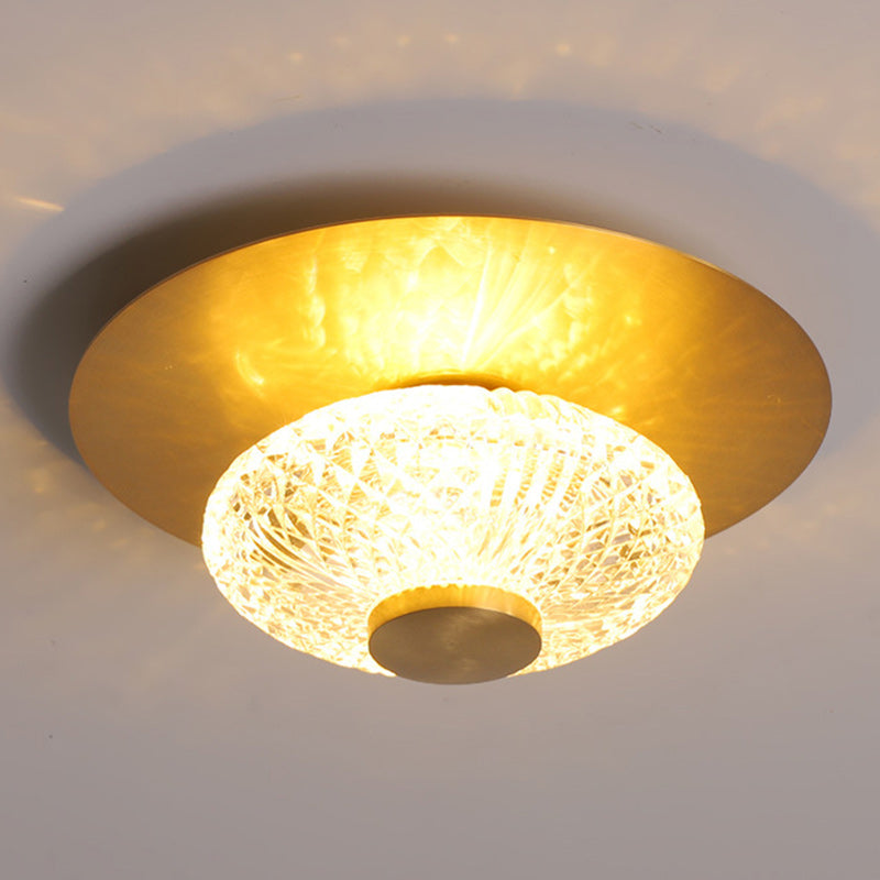 Moderne Einfachheit Runde Quadratische Acryl Eisen LED Semi-Flush Mount Deckenleuchte für Flure 