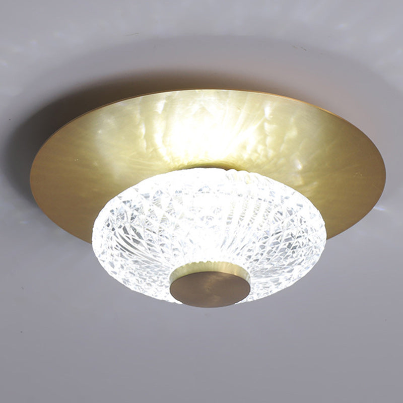 Moderne Einfachheit Runde Quadratische Acryl Eisen LED Semi-Flush Mount Deckenleuchte für Flure 