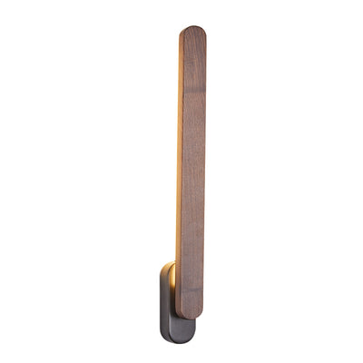 Contemporary Retro Long Strip Black Walnut Copper LED Wall Sconce Lamp For Living Room