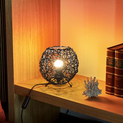 Contemporary Creative Rattan Weaving Bird's Nest 1 - Light Table Lamp For Living Room