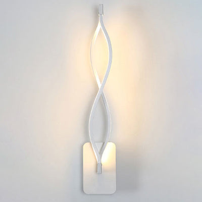 Modern Simplicity Spiral Waterproof Acrylic Iron Aluminum LED Wall Sconce Lamp For Outdoor Patio