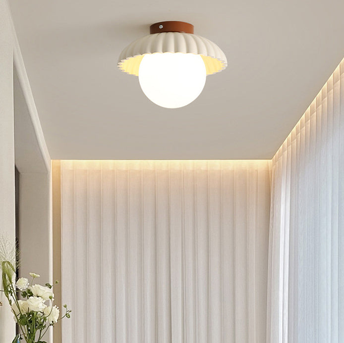 Plafonnier semi-affleurant de bâti du PE LED de matériel rond de simplicité moderne pour la chambre à coucher 