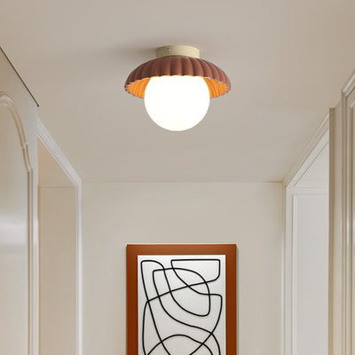 Plafonnier semi-affleurant de bâti du PE LED de matériel rond de simplicité moderne pour la chambre à coucher 