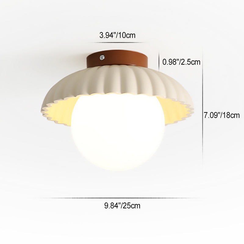 Plafonnier semi-affleurant de bâti du PE LED de matériel rond de simplicité moderne pour la chambre à coucher 