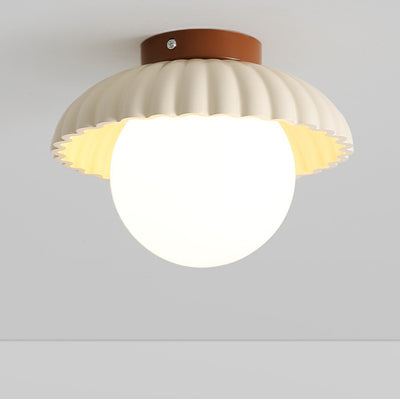 Plafonnier semi-affleurant de bâti du PE LED de matériel rond de simplicité moderne pour la chambre à coucher 