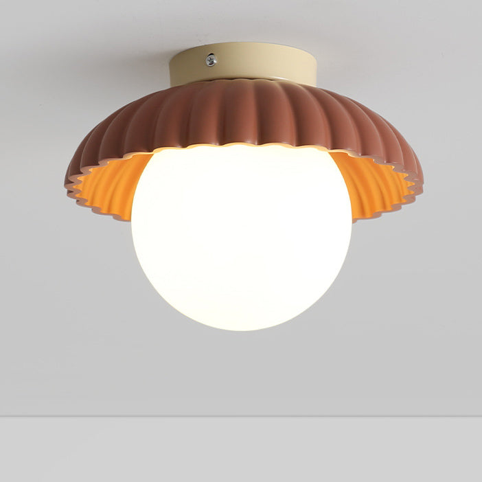 Plafonnier semi-affleurant de bâti du PE LED de matériel rond de simplicité moderne pour la chambre à coucher 